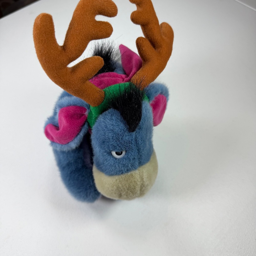 Disney Eeyore Reindeer Plush Unisex Small Blue Excellent Holiday Winnie The Pooh